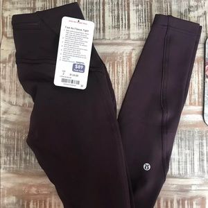 NWT Lululemon Fast as Fleece Tight Leggings Sz2!